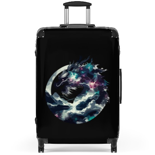 Zen Black Chinese Dragon Suitcases