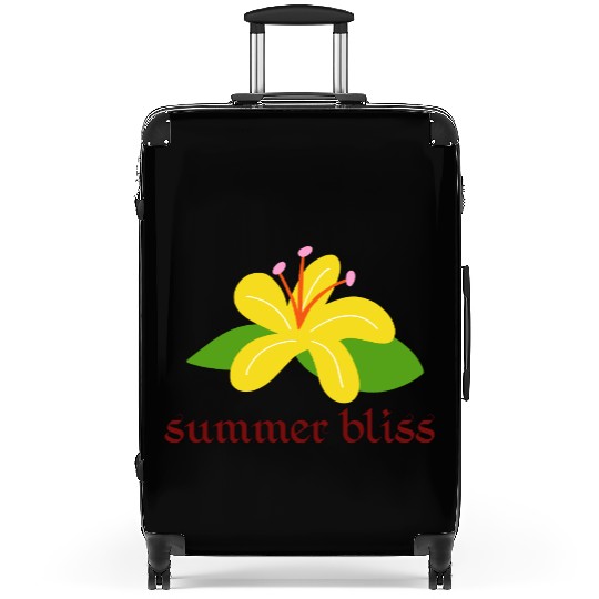 Bright Yellow Summer Blossom Design Suitcases