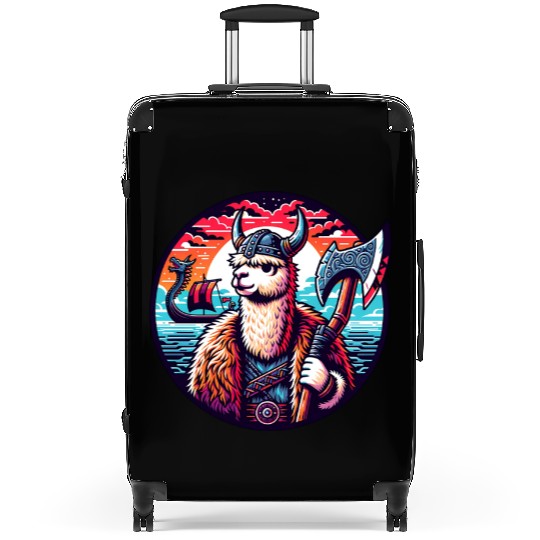 Viking Llama Adventure at Sea Suitcases