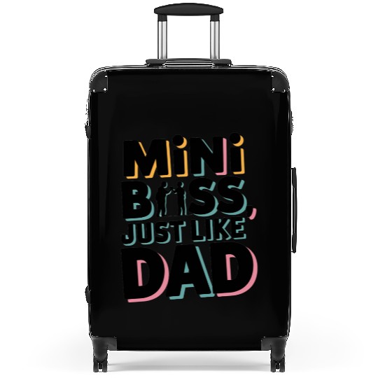 Mini Boss Just Like Dad – Father & Son Matching Suitcases