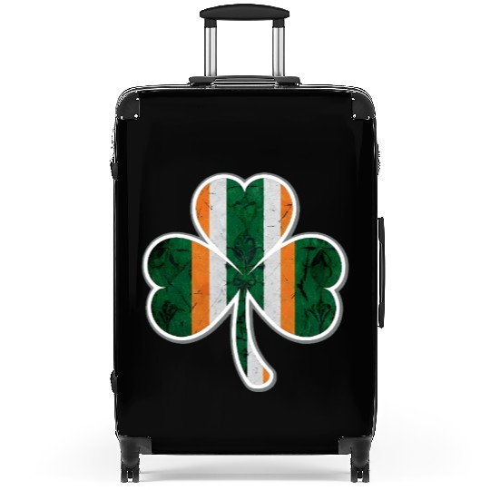 Vintage Irish Flag Shamrock Suitcases