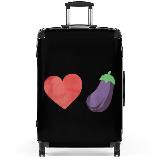 Love Eggplant Funny Gay LGBTQ Pride Suitcases