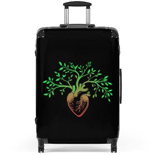 Nature-Inspired Anatomical Heart & Tree Design Suitcases