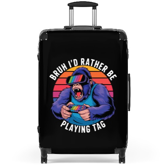 Retro Gamer Ape Suitcases