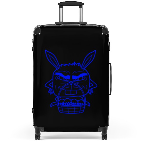 Easter Bunny Eggs Basket Evil Eye Dangerous Smile Suitcases