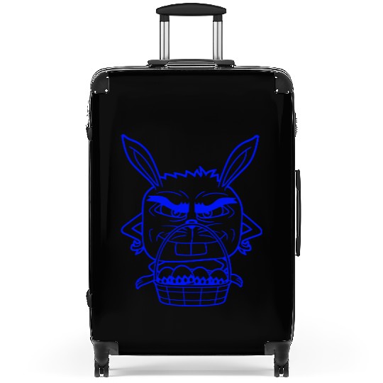 Easter Bunny Eggs Basket Evil Eye Dangerous Smile Suitcases