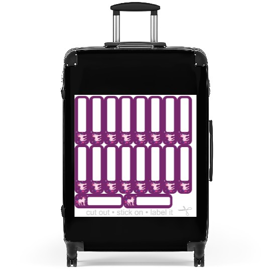 DIY Kids Sticker Set - Fantasy Unicorn Purple - 18 Suitcases