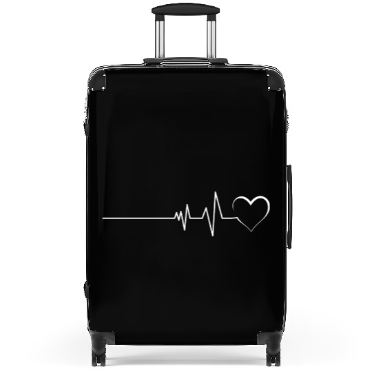 Heartbeat love icon Suitcases