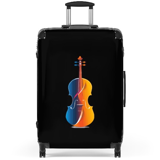 Violin Comic Look Suitcases
