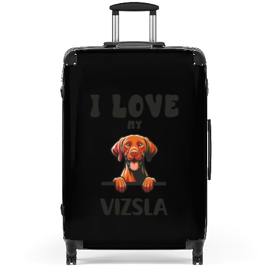 I Love My Vizsla Suitcases