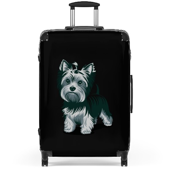Adorable Yorkshire Terrier Art for Dog Lovers Suitcases