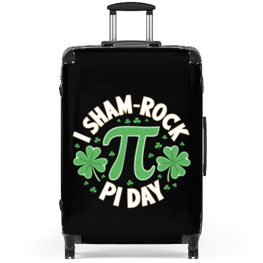 St. Patrick's Day Shamrock Pi Day Suitcases