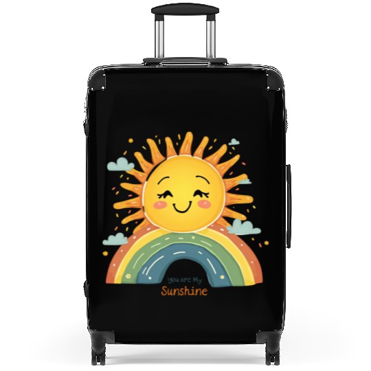 You Are My Sunshine – Happy Sun & Rainbow Design Suitcases