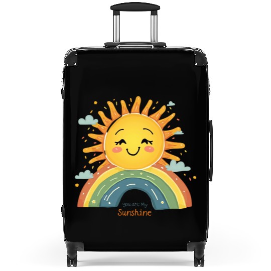 You Are My Sunshine – Happy Sun & Rainbow Design Suitcases