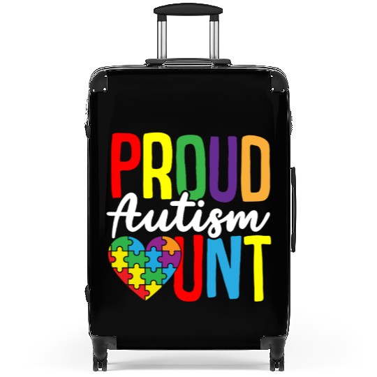 Autism Puzzle - Proud Autism Aunt Suitcases