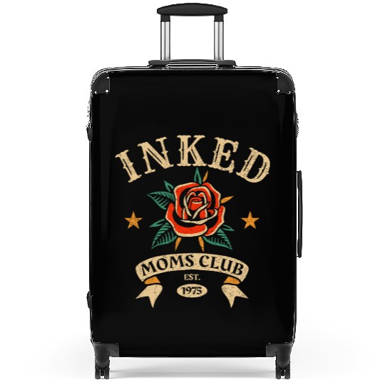 Inked Moms Club – Tattoo Rose Emblem Suitcases