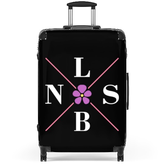 Subtle Lesbian Violet Flower Hidden Pride Suitcases