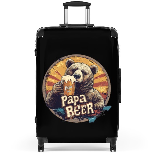 PAPA BEER IS HERE Suitcases