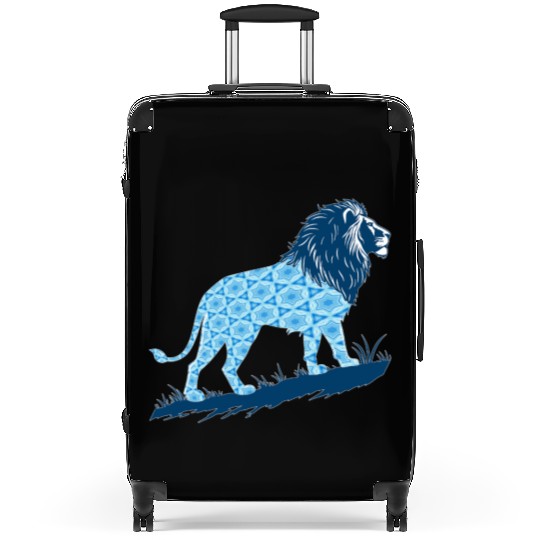 Star of David Pattern 2 Lion of Judah Suitcases