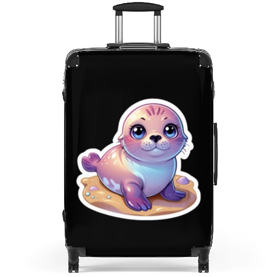 Adorable Seal Sticker Suitcases
