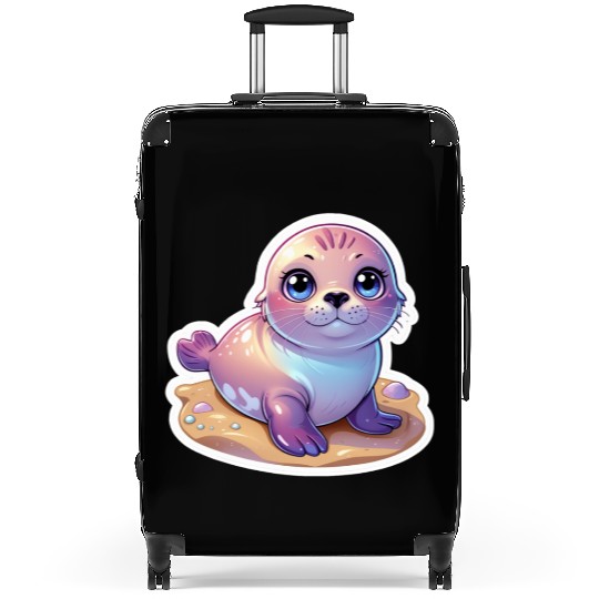 Adorable Seal Sticker Suitcases