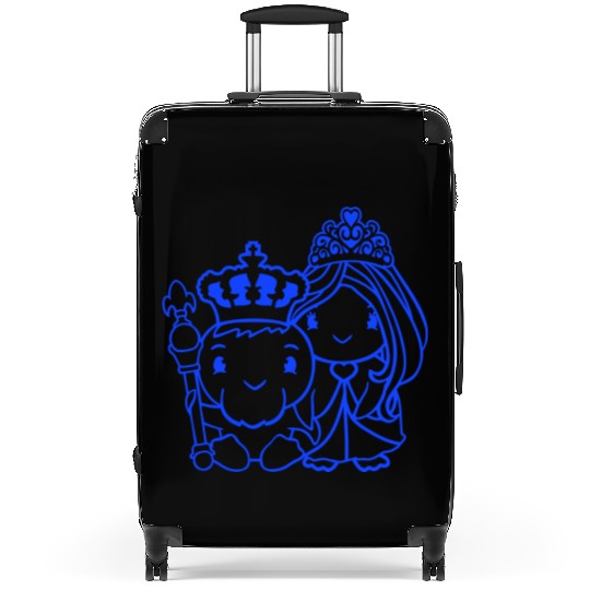 2 Ducks King Queen Prince Princess Couple Crown Suitcases