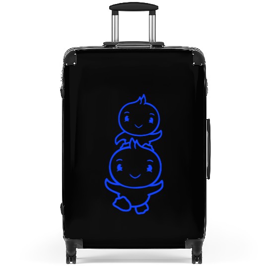 2 Ducks Dad Baby Child Piggyback Run Head Funny Suitcases