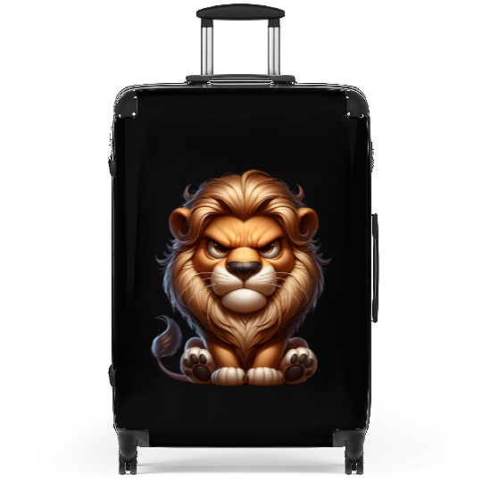 Cute Angry Lion Suitcases