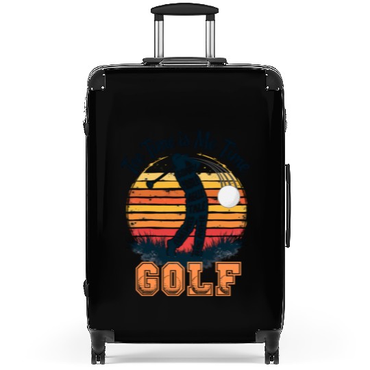 Golf Swing Typography - Vintage Golfer Design Suitcases