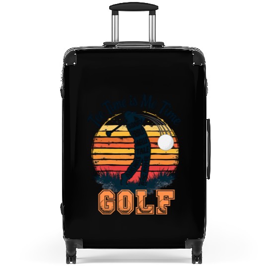 Golf Swing Typography - Vintage Golfer Design Suitcases