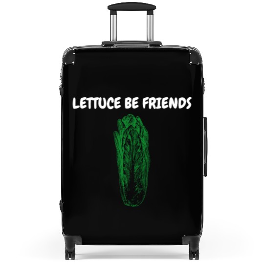 "Lettuce Be Friends" Funny Quote | Gardening Gift Suitcases