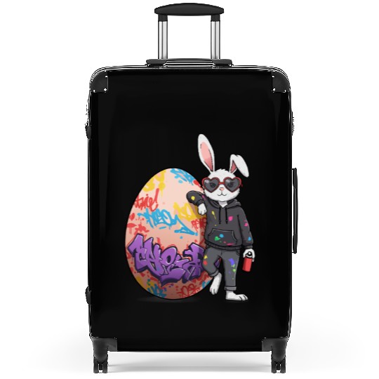 Graffiti Bunny Urban Street Art Suitcases