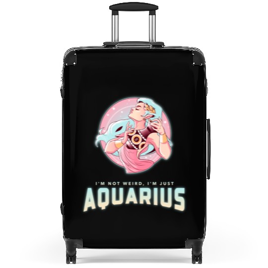 im not weird just aquarius Suitcases