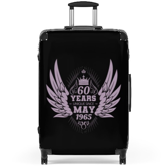 60th birthday angel wings unique since May 1965 Suitcases