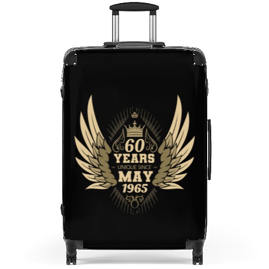 60th birthday angel wings unique since May 1965 Suitcases