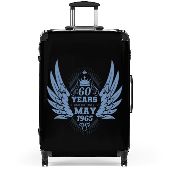 60th birthday angel wings unique since May 1965 Suitcases