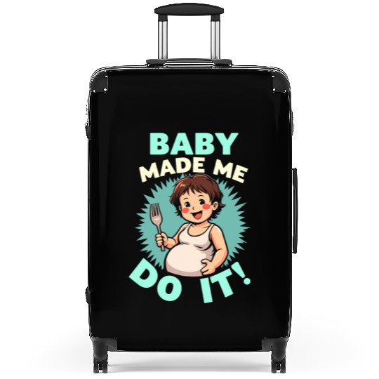 Pregnancy Cravings Funny Maternity Food Baby Bump Suitcases
