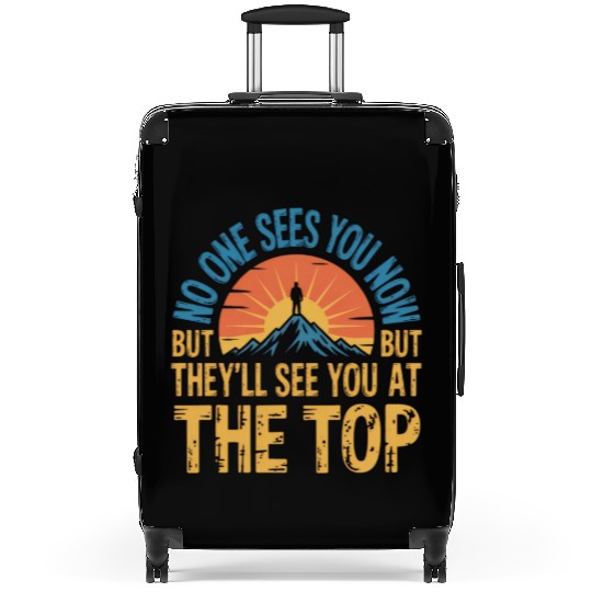 Mountain Climber Inspirational Quote Suitcases