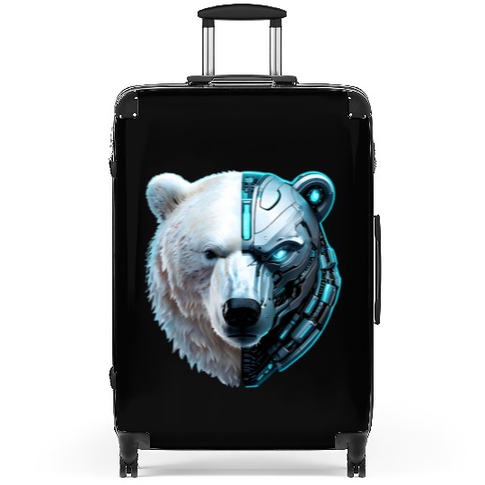 Cyborg Polar Bear Suitcases
