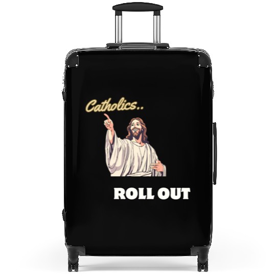 Catholics Roll Out- Jesus Transformer Suitcases