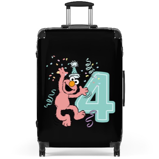 Sesame Street Birthday Design With Elmo 4 Years Suitcases