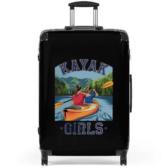 Kayak Girls Adventure in Scenic Nature Waters Suitcases