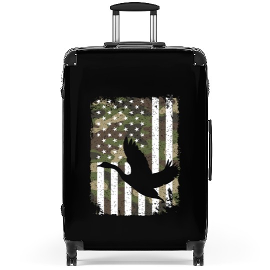 Goose Hunting Camo US Flag For Hunter Camouflage Suitcases