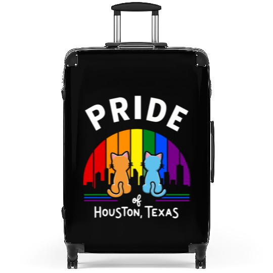 Pride of Houston City Texas USA Rainbow Flag Suitcases