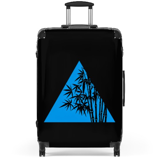 A Blue Triangle and Bamboo Suitcases