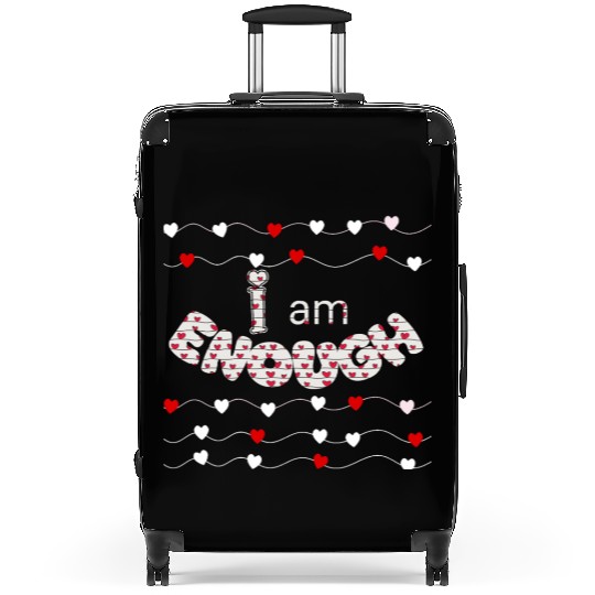 I Am Enough - Faith & Love Design | Psalm 139:14 Suitcases