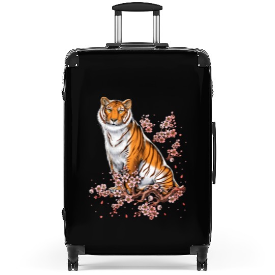 Cherry Blossom Tiger Suitcases