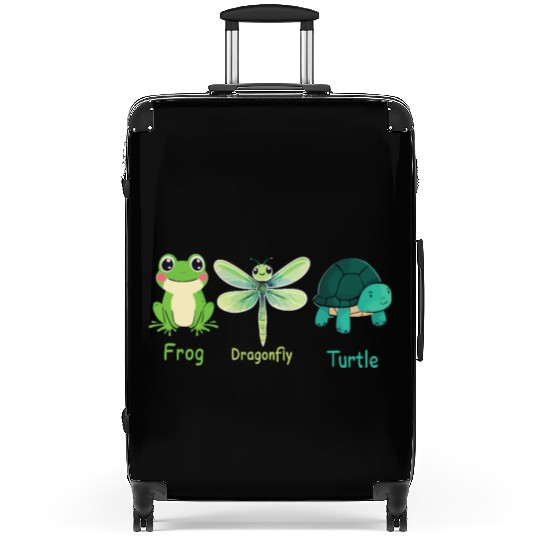 Subtle Political Frog Dragonfly Turtle Women Men Suitcases