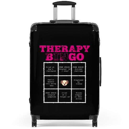 Therapy Bingo Card Suitcases Dark Humor Mental Healt