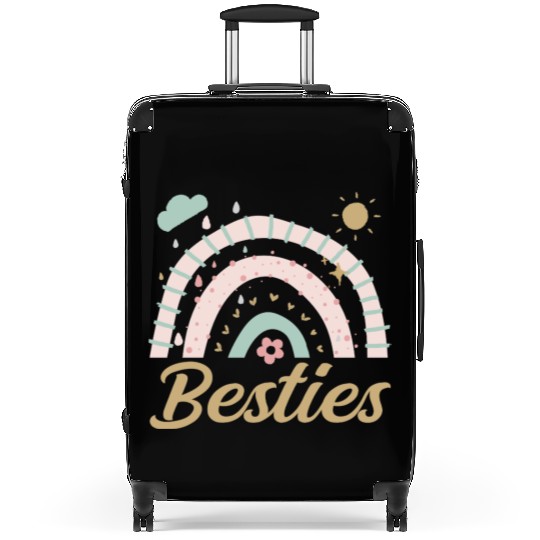 Besties BFF Heart Best Friends Bestie Suitcases
